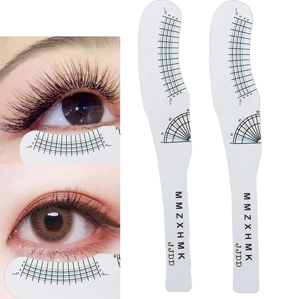 Beauty Tool Girls Eyelashes Length Ruler Lashes Symmetrical Positioning Eyelashes Curling Degree Ruler Eyelash Measuring Ruler