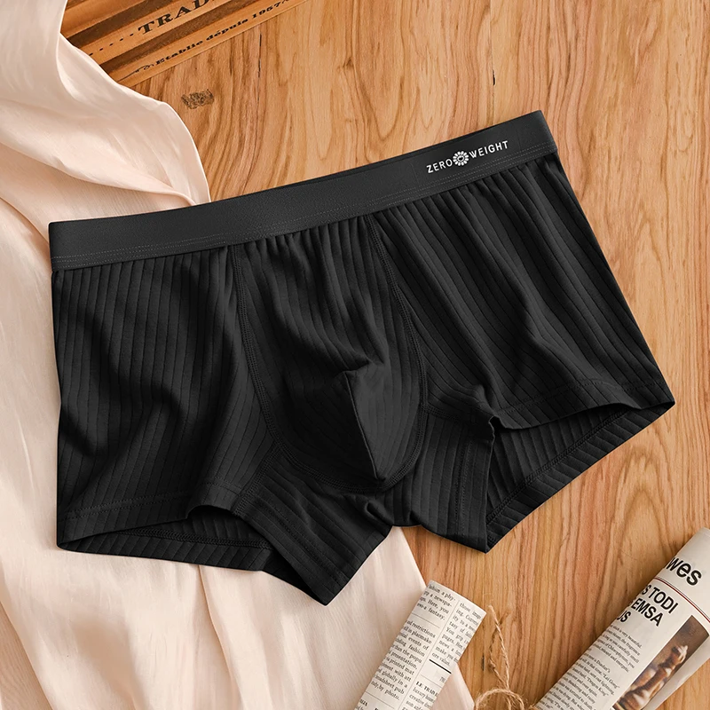 4Pcs Boxer Shorts Men\'s Underwear Sexy Panties Cotton Boxers Striped Underpants Male Shorts U Convex Lingerie Plus Size 2XL-6XL