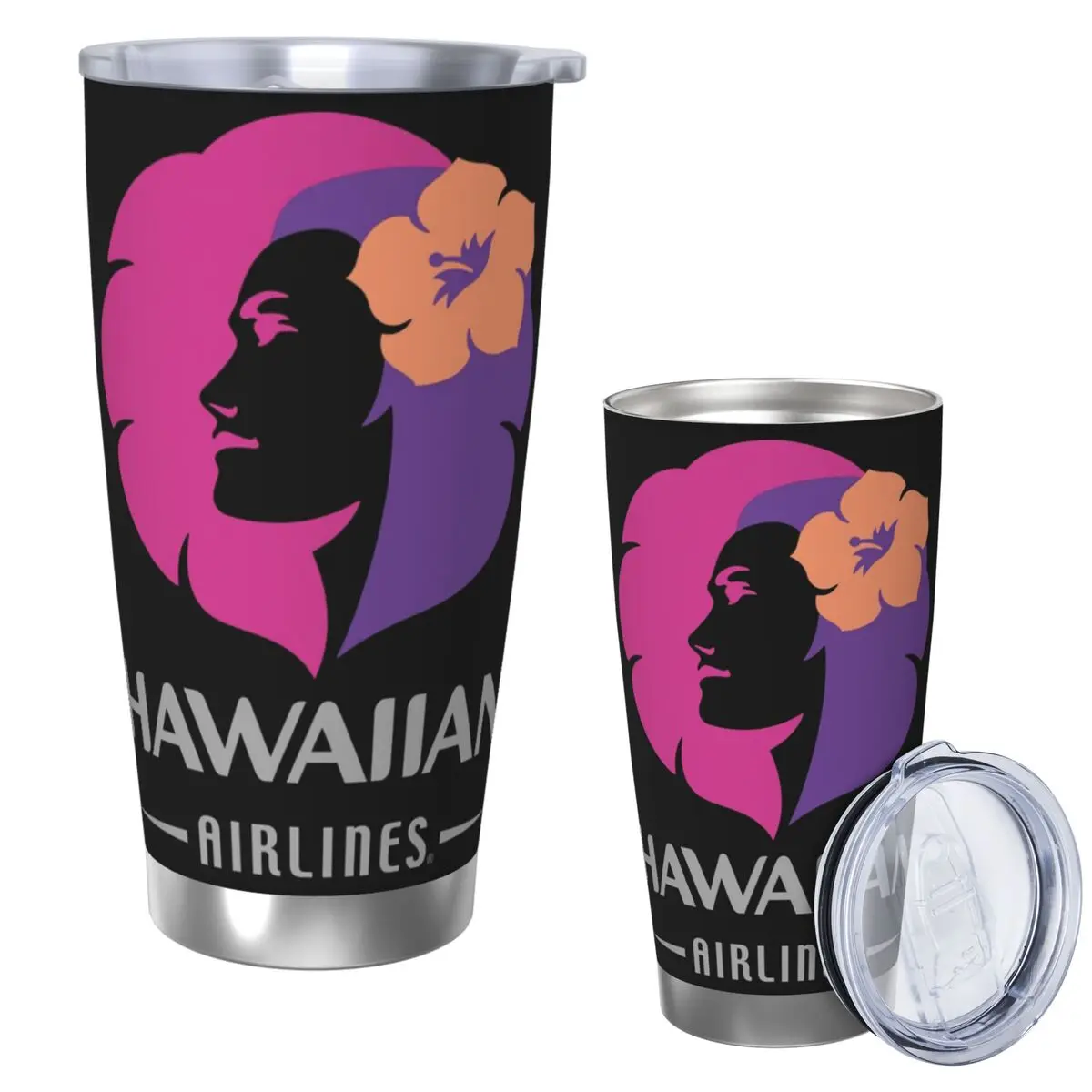 

Hawaiian Airlines Herc Travel End Of Southern Летняя распродажа Стакан из нержавеющей стали с вакуумной изоляцией Кружка Термальная холодная бутылка 20 унций