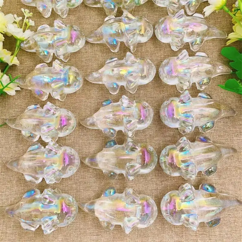 Natural Aura Quartz Salamander Carving Reiki Healing Fengshui Stone Gift Home office Decoration giftd 1PCS