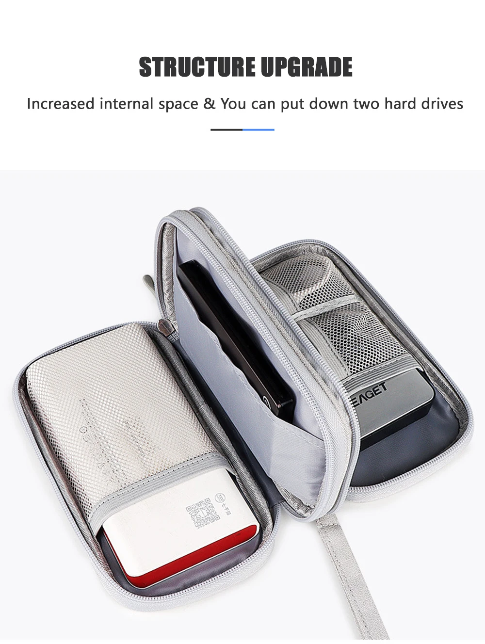 Electronic Accessories Cable Storage Bag Double-layer Travel Digital Gadget Storage Bag Multifunctional Waterproof Storage Bag