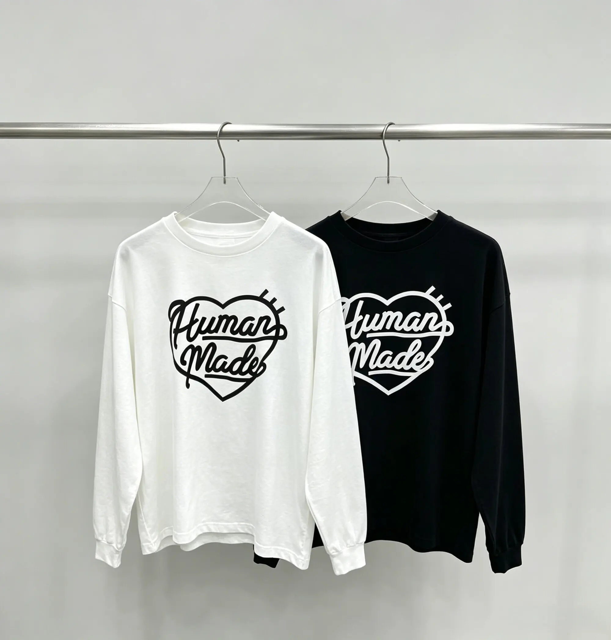 Human Made Heart T Shirt Long Sleeve Loose Unisex Streetwear