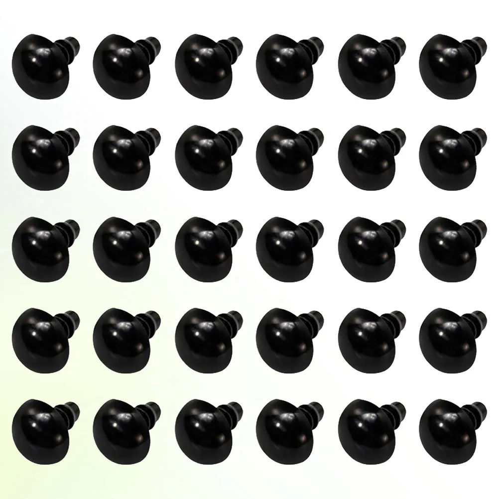 

200Pairs Plastic Screw Black Safety Eyes 6Mm DIY Animal Craft Handmade Soft Decoration Accessories for Scrapbooking and School