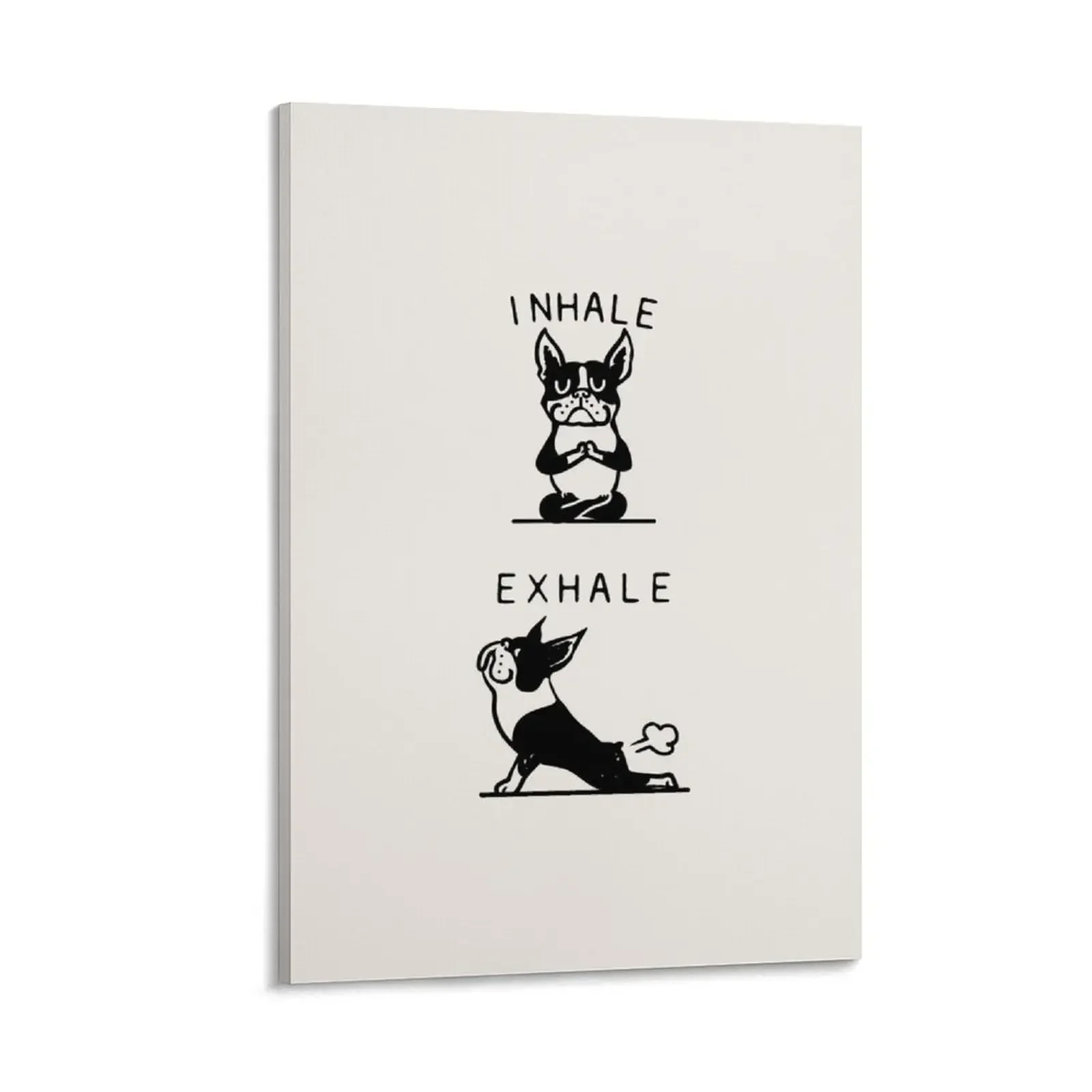 

Inhale Exhale Boston Terrier Canvas Painting Decoration home poster anime Paintings on the wall posters