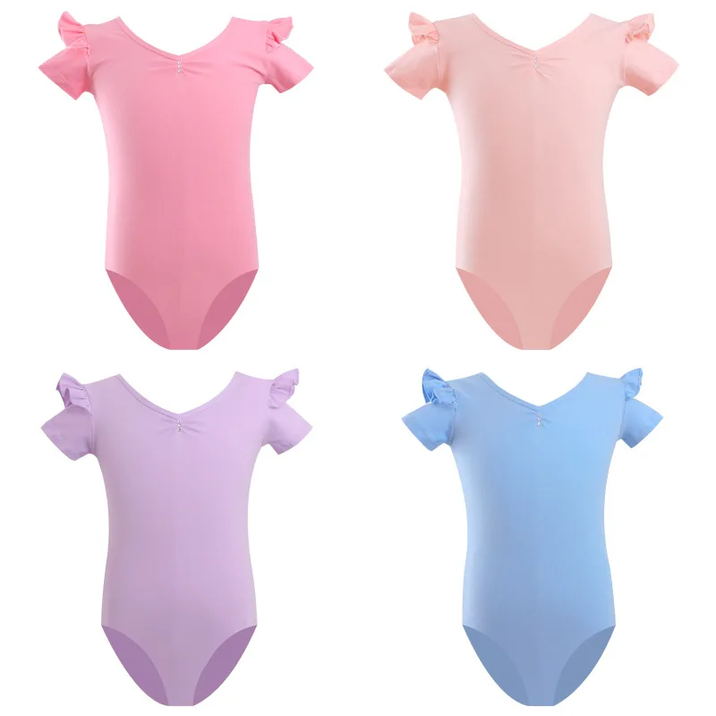 

Children Ballet Training Clothing Summer Sleeveless and Flying Sleeves Girls Practice Clothing Children Dance Character Clothing