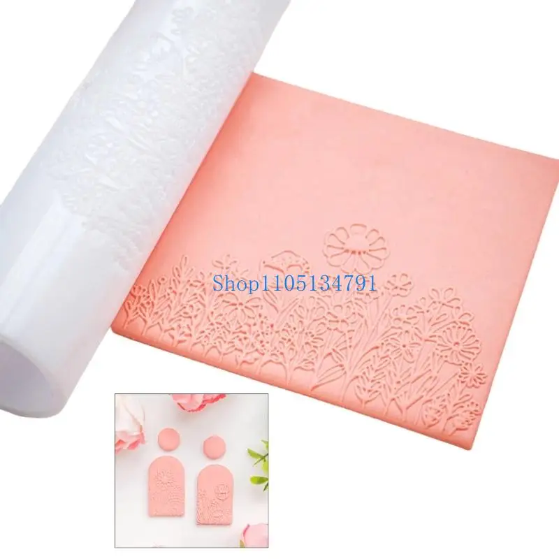 98km Acrylic Polymer Clay Texture Roller for Making Earrings Clay Rolling Pin Handmade Jewelry Making Tool for Beginners