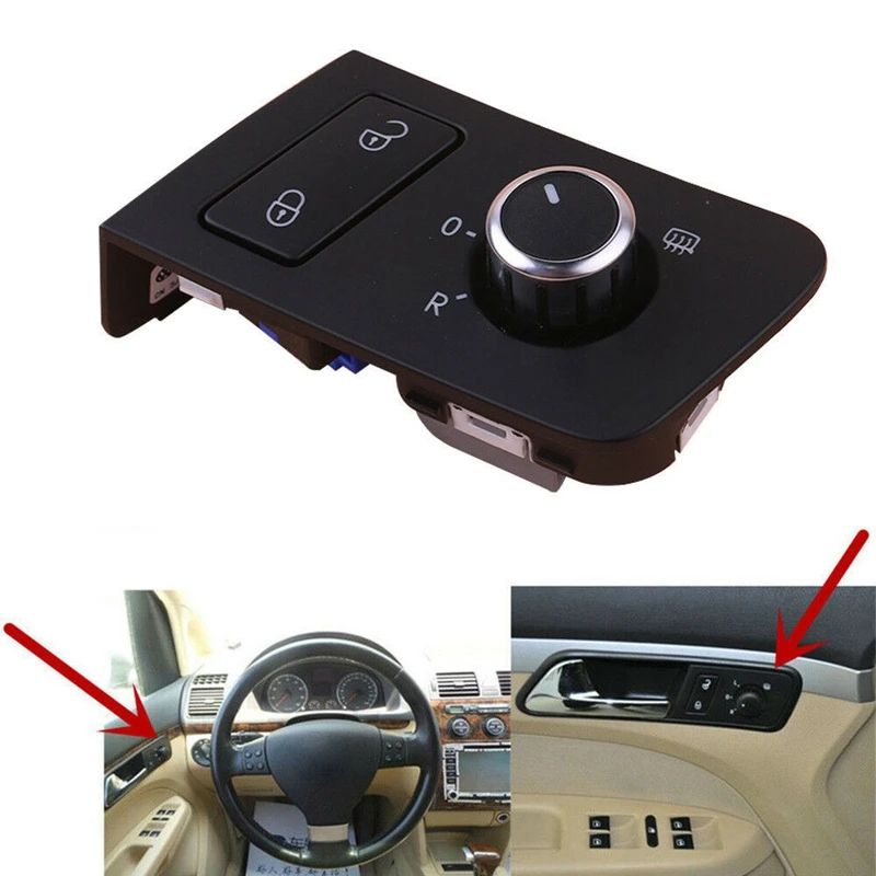 Driver Side Power Mirror Knob Switch for Caddy Touran 1T 2005-2015 1T1959565K / 1T1 959 565F 1TD 959 552 A XS11