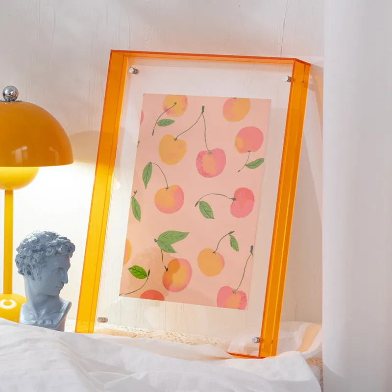 Colored Acrylic Photo Frame For Hall Bedroom Wall Living Room Oil Painting Album Photo Frame Placement Table Wall-mounted Unit