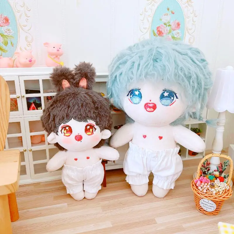 10/20cm Kawaii White Bud Pants Idol Doll Clothes Cute Stuffed Plush Doll Clothes DIY Doll Dress Up Changing Clothes Games Gifts