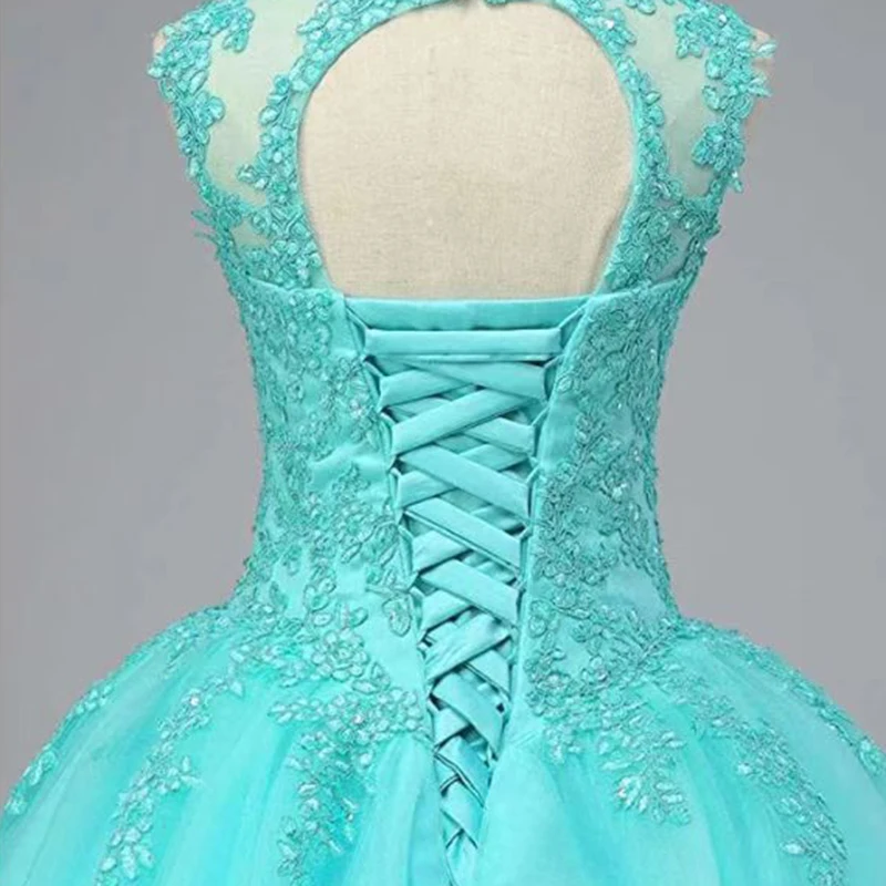 GUXQD-elegante Vestido de baile de quinceañera para mujer, apliques de lentejuelas, vestidos de fiesta de noche de graduación, vestidos de princesa