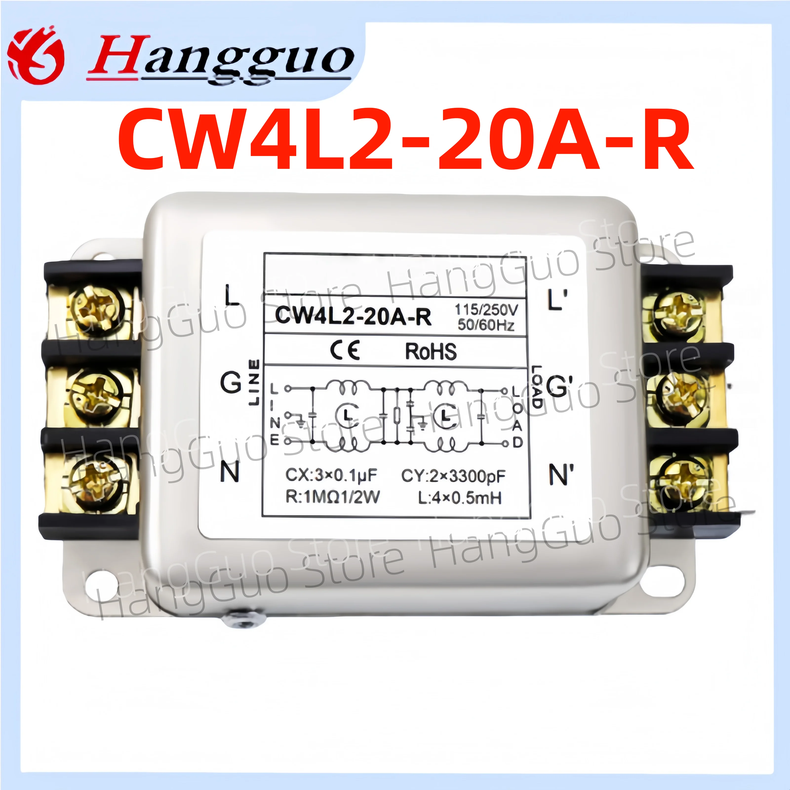 Brand new and original   filter CW4L2-3A/6A/10A/20A/30A-R CW4L2-10A-R(004) Bipolar filter terminal block 220V anti-interference