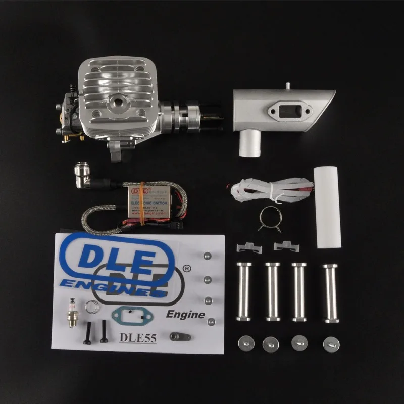 

DLE55 Model Airplane Gasoline Engine Single Cylinder Two -Stroke Side Exhaust for 50CC Plane