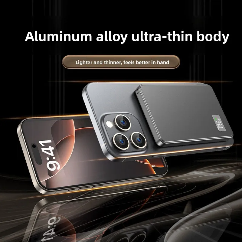 CCC 10000mAh Ultra Thin 3-1 Magnetic Power Bank Fast Charging with Built-in Cable for Rechargeable Watches and Earph PD 22.5W