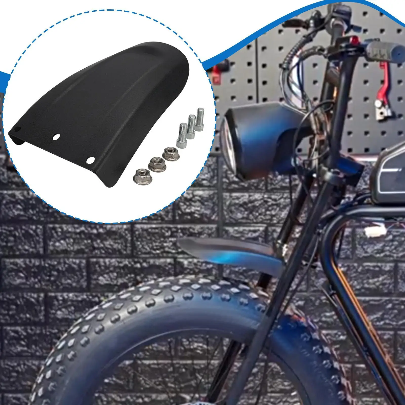 バイク オートバイ スプラッシュガード フェンダー PP 修理部品 7.8x4.9x1.4インチ S1 S2 RX用