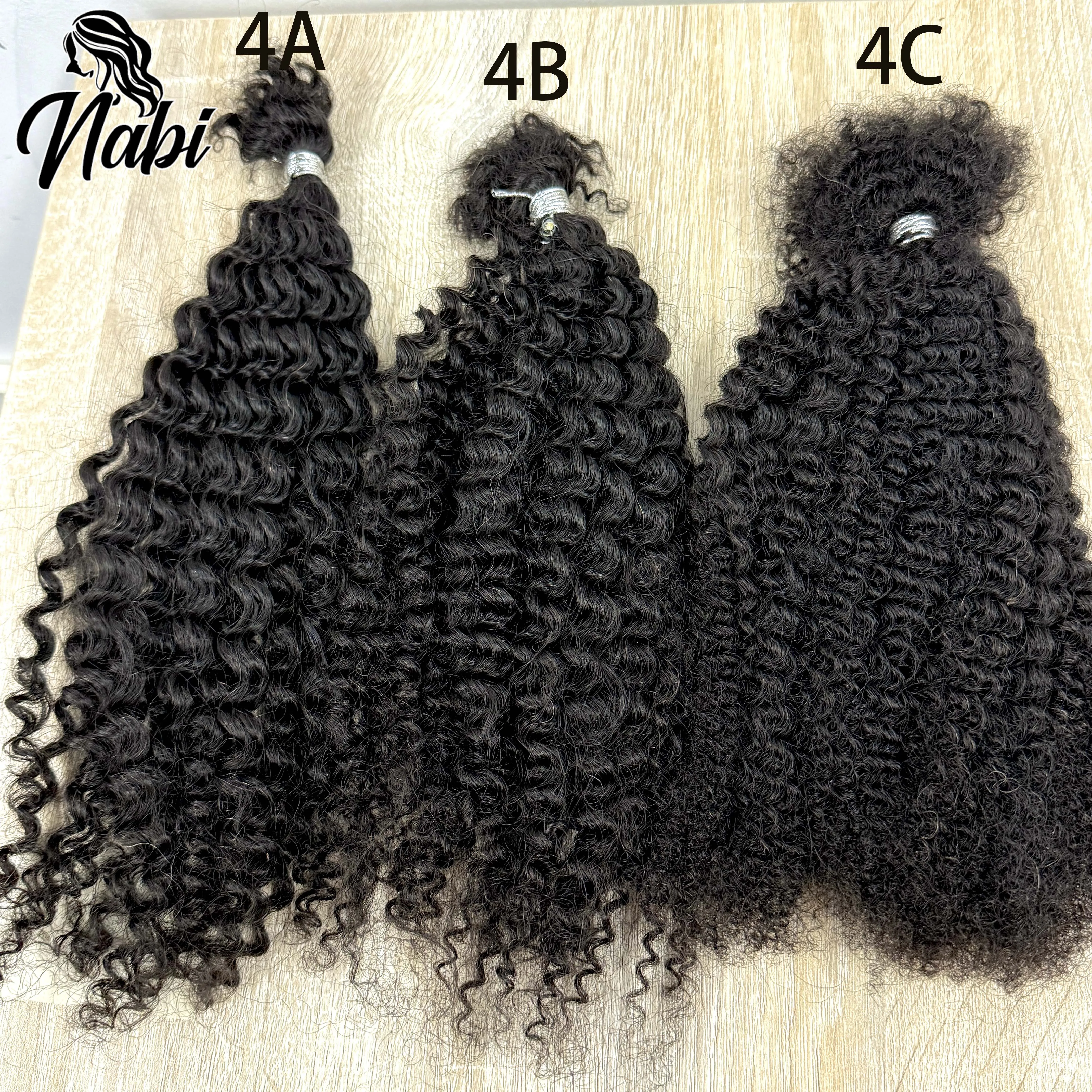 

NABI 30 г/лот для Locs Braids Вязание крючком афро странные вьющиеся волосы оптом 4B без утка 100% пучки человеческих волос для наращивания