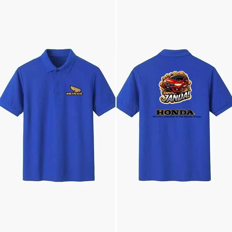 

Новый летний гоночный костюм Honda 2025 года, мотоциклетная футболка с короткими рукавами, легкая дышащая рубашка-поло для мужчин и женщин