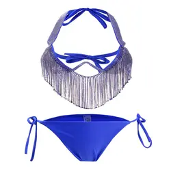 2023 Venus wakacje diamentowe frędzle Bikini Set stroje kąpielowe Rhinestone strój kąpielowy Bling kamienie kryształowy strój kąpielowy bikini