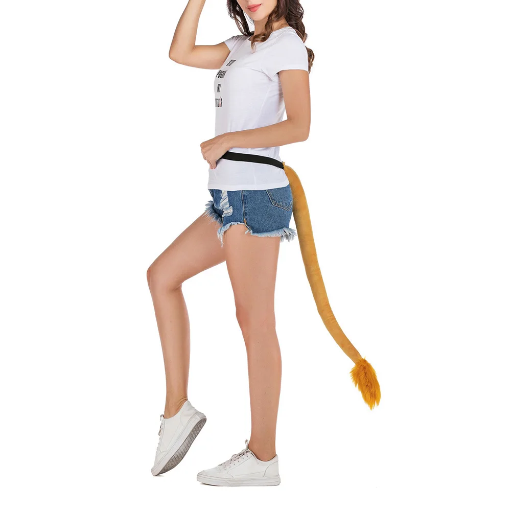 

1pc Lion Tail Prop Premium Cloth One Size Fits All Lightweight For Halloween Cosplay Tail Role Playing Accessory