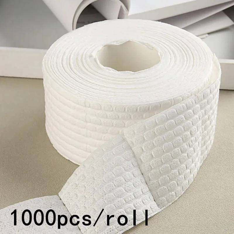 

500/1000Pcs/Roll Nail Cotton Wipes UV Gel Nail Tips Polish Remover Cleaner Lint Paper Pad Soak Nail Art Cleaning Manicure Tool
