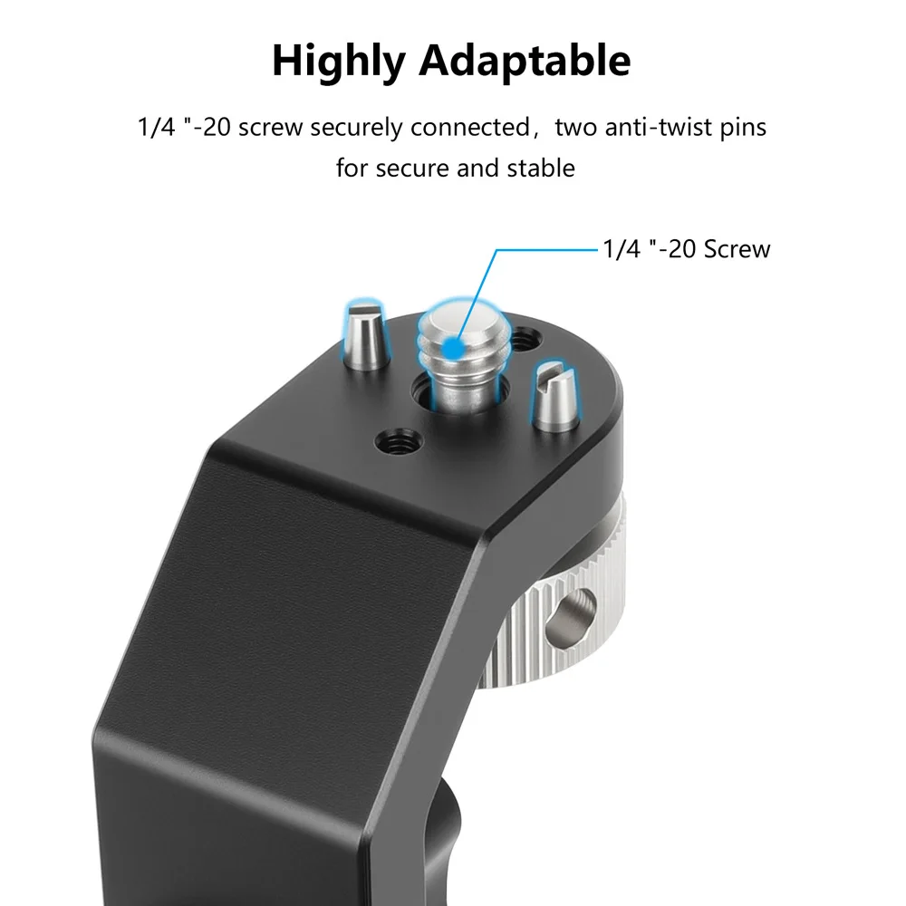Standard ARRI with M6 Knob & 1/4 Screw Extension Arm with 1/4"-20 Anti-Twist Screw Mount for SmallHD On-Camera Monitors - view 3