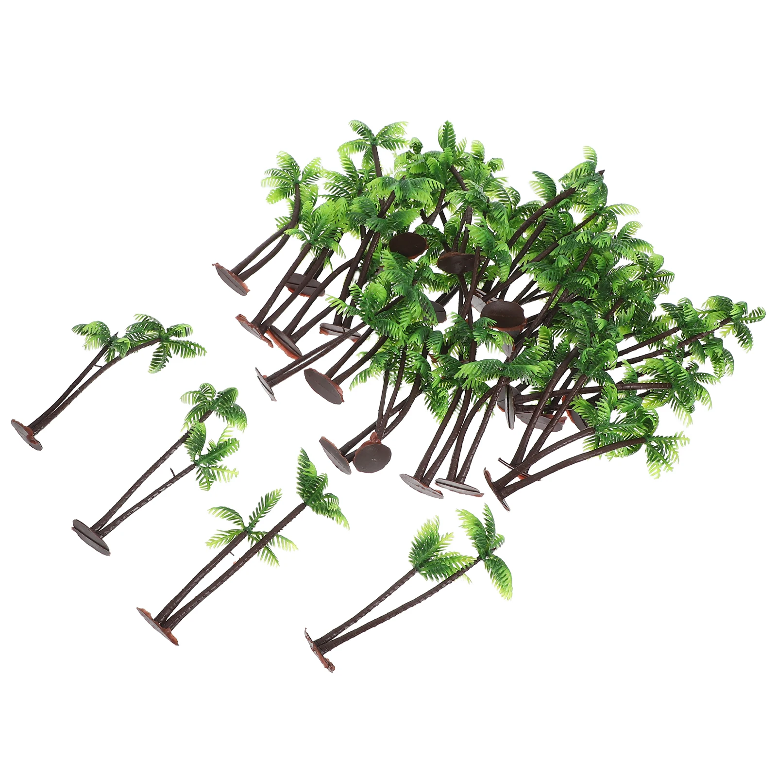 

36pcs Simulation Mini Coconut Plastic Palm Decor Layout Props Microlandscape Waterproof Green For Aquarium Photography