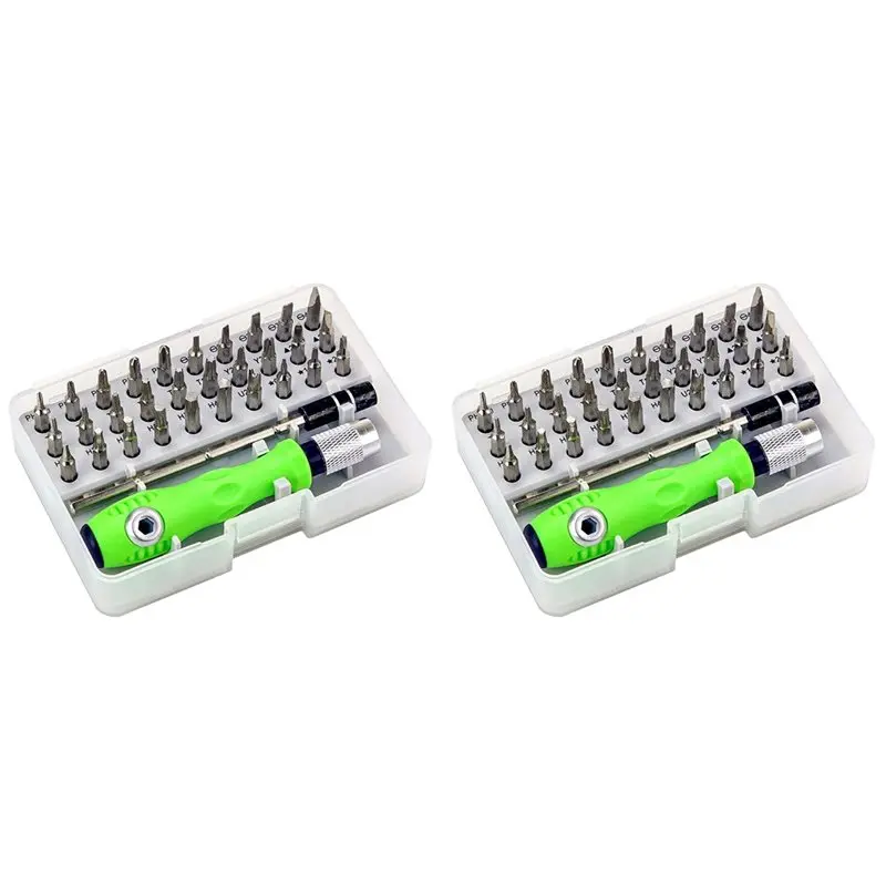 【PARTY  DAY】2X 32 In 1 Screwdriver Set Precision Magnetic Bit Screw Drivers Handle Kits Phone PC Repair Hand Tools For Phone Wat