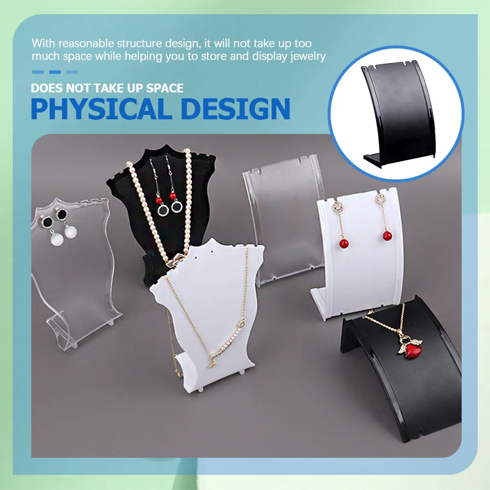 

6Pcs Space Saving Earring Jewelry Display Stand Premium Acrylic Organizer Holder for Store Counter Home Decoration