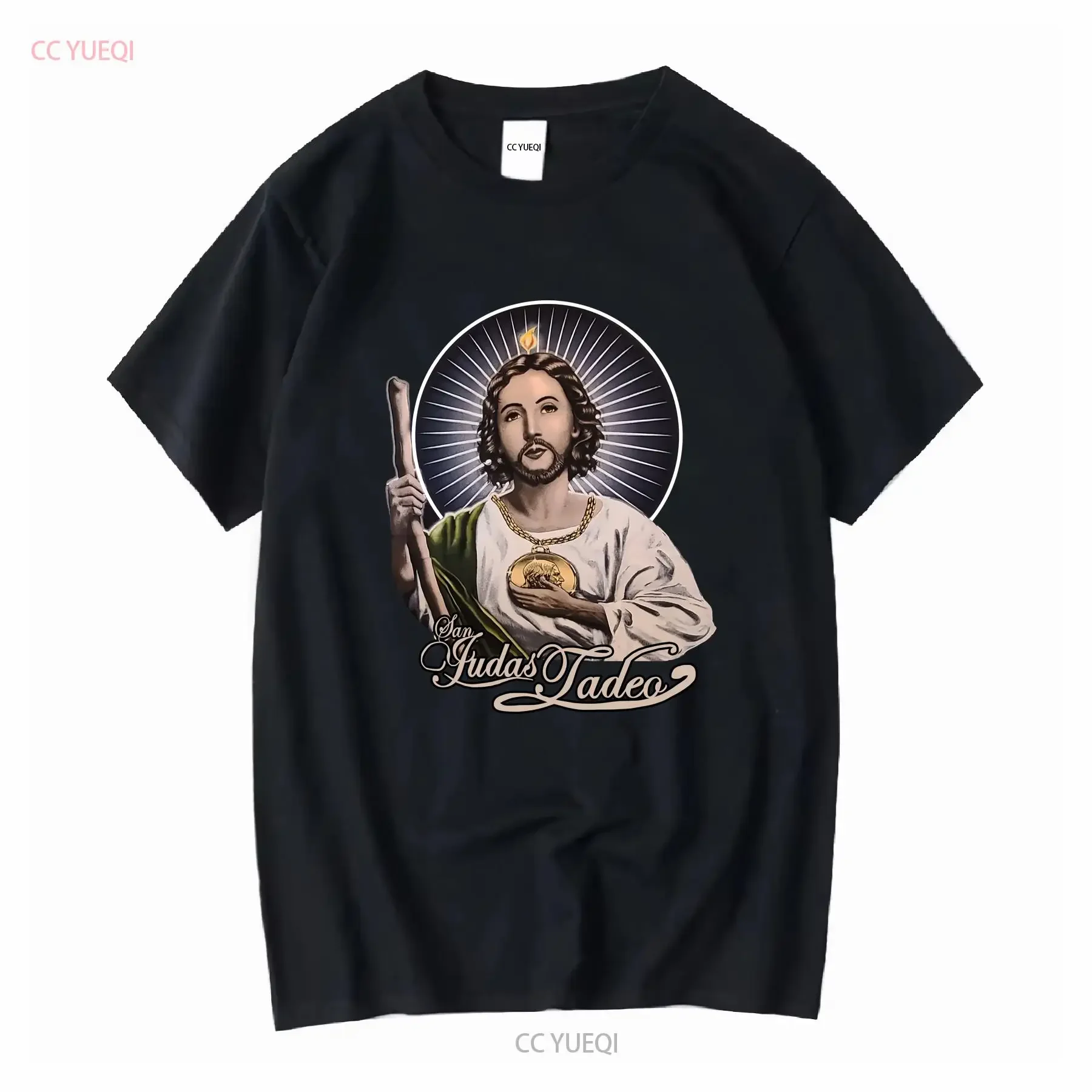 SAN JUDAS TADEO SAINT JUDE APOSTLE RELIGIOUS THADDEUS T SHIRT long or short sleeves vintage Washed Soft Top For Everyday Wear