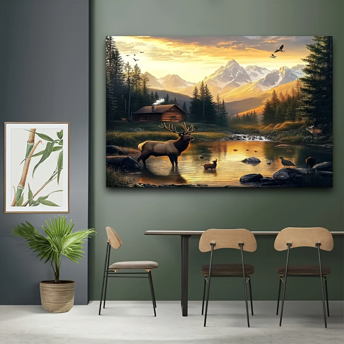 Rustic Mountain Landscape Tapestry 4