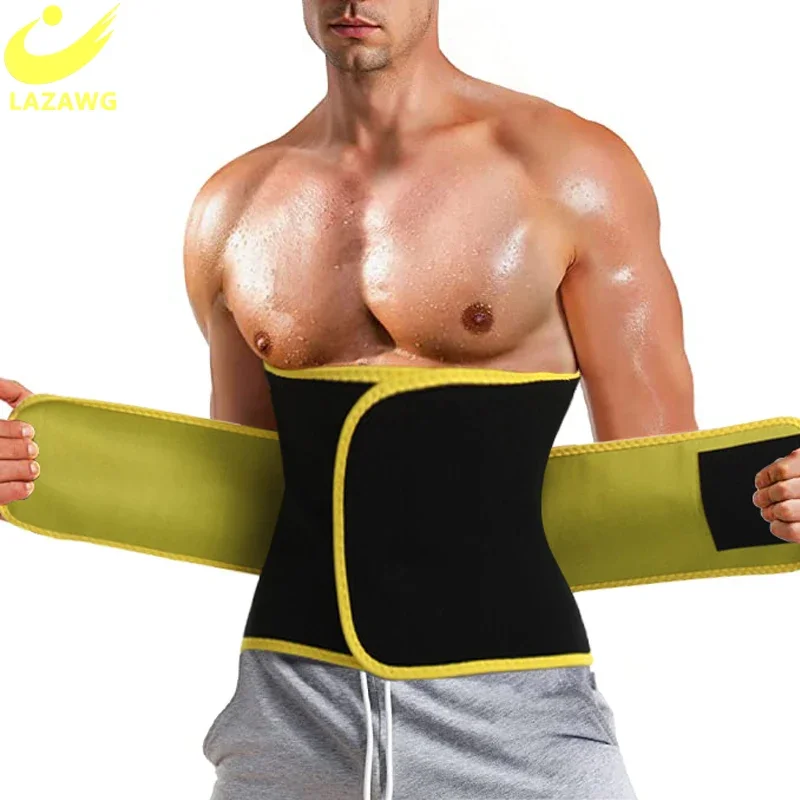 

LAZAWG Mens Waist Trainer Belt Neoprene Slimming Belt Fat Burning Body Shaper Weight Loss Waist Cincher Slimming Shapewear