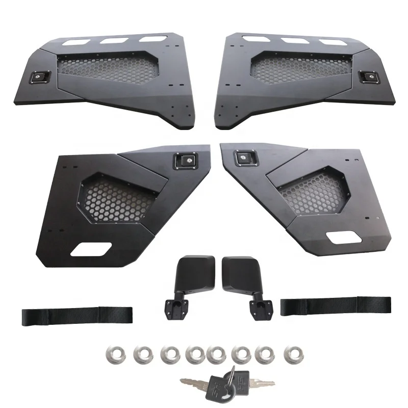 

Half Doors Front&Rear Pairs With Side Mirror For 07-17 Jeep Wrangler JK
