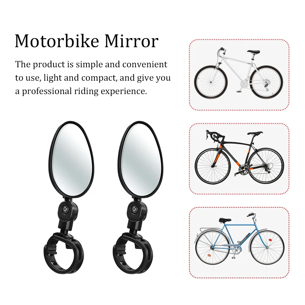 

Universal Motorcycle Mirrors Adjustable Bike Cycling Rear View Handlebar Motorbike Road