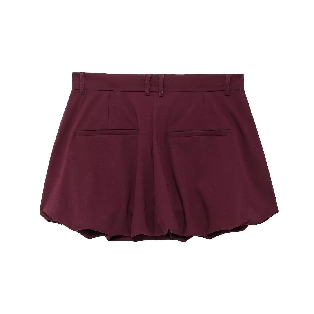 Tangada 2024 Chic Women Pleated Short Skirt with Slash Female Skirt BE0285