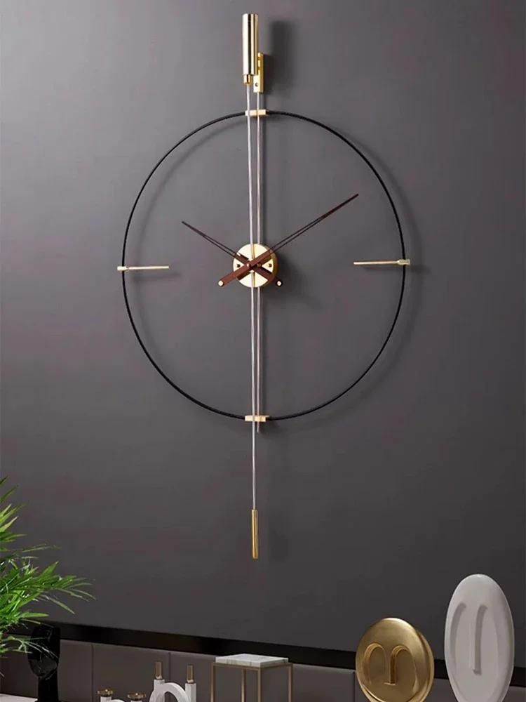 Luxury Spain Wall Clock Modern Metal Silent Pendulum Clock Wall Home Decor House Decoration Living Room Decoration Gift Ideas