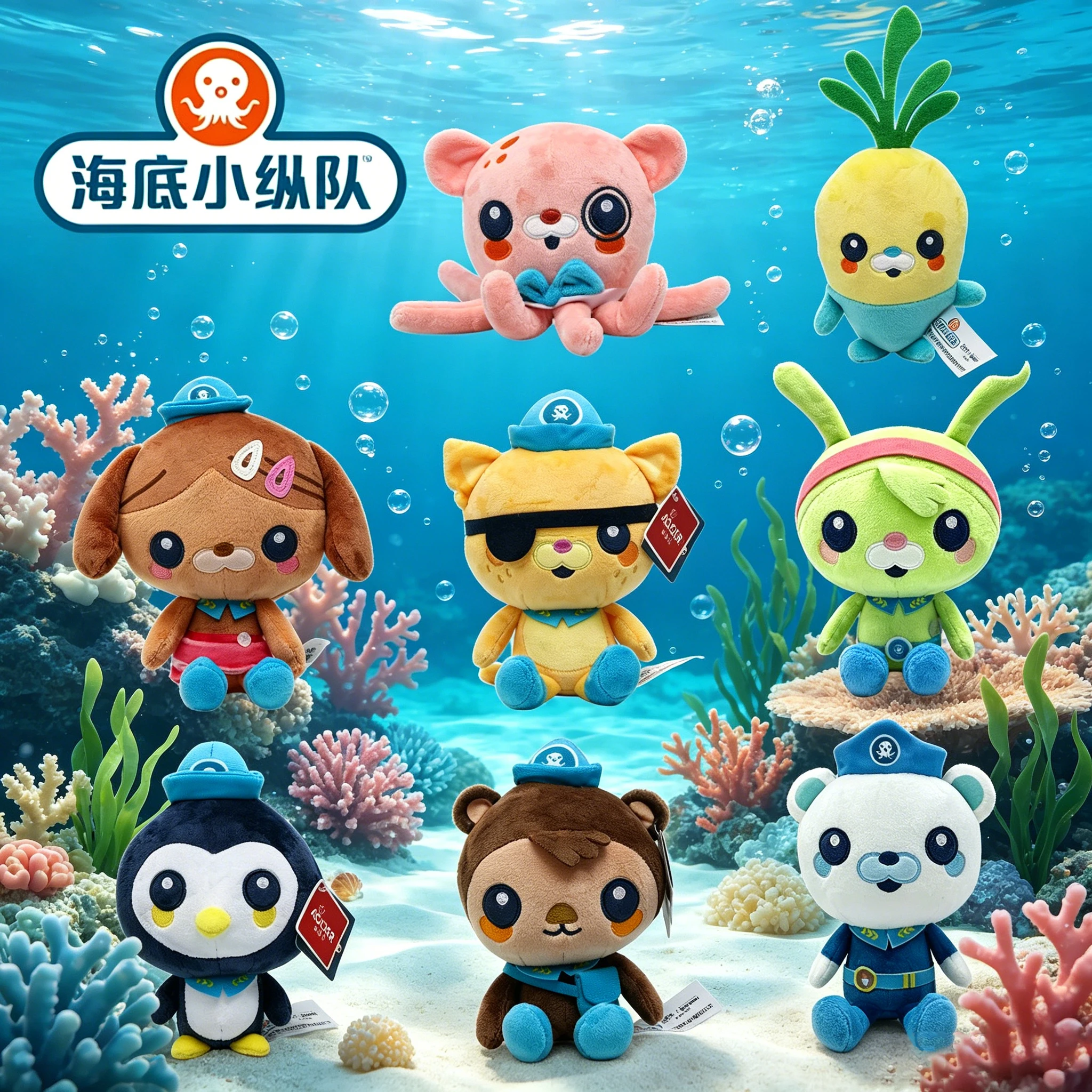 

Original Octonauts Crew Soft Stuffed Toy Captain Barnacles Kwazii Peso Shellington Dashi Tweak Inkling 20CM Kids Gift Collection