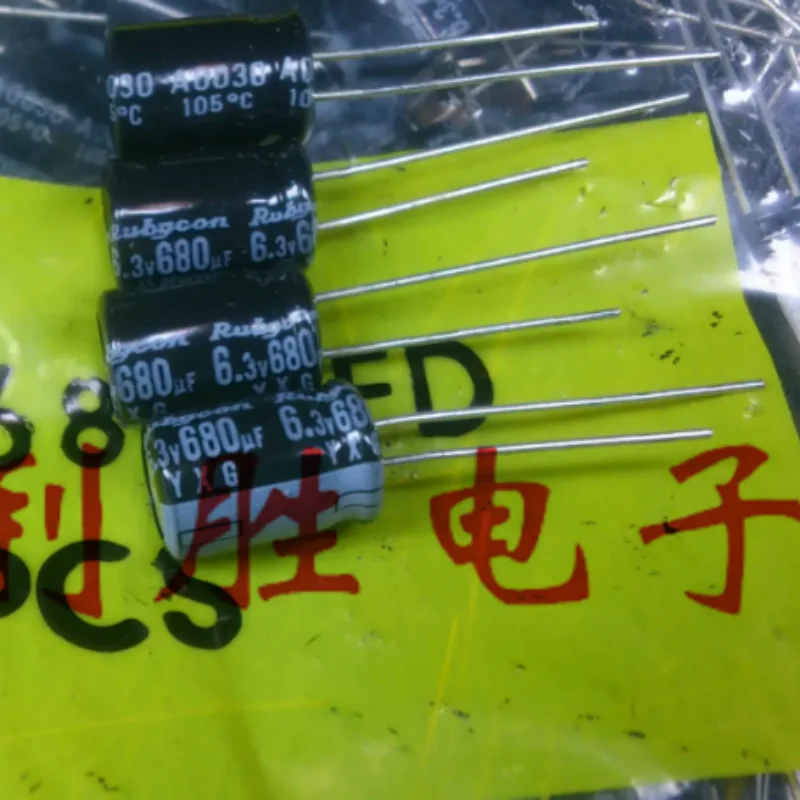 10PCS-100CS Brand new genuine Ruby RUBYCON aluminum electrolytic capacitor 6.3V680UF 8X11.5 YXG high-frequency