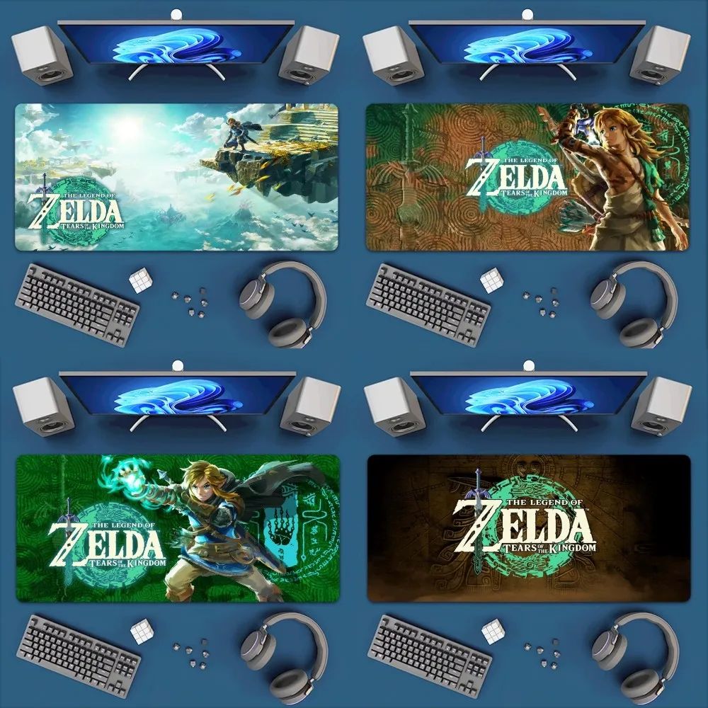 Game T-Tears Z-Zelda the Kingdom 2 Mousepad Office Large Mouse Mat Keyboard Mats Rubber PC Computer Game Big Anti-slip Mice Mat