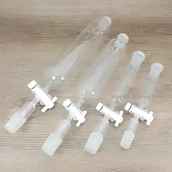 1pcs Laboratory 10/25/50/100/250/500/1000ml Borosilicate Glass Cylinder-shape Separatory Dropping Funnel with PTFE piston