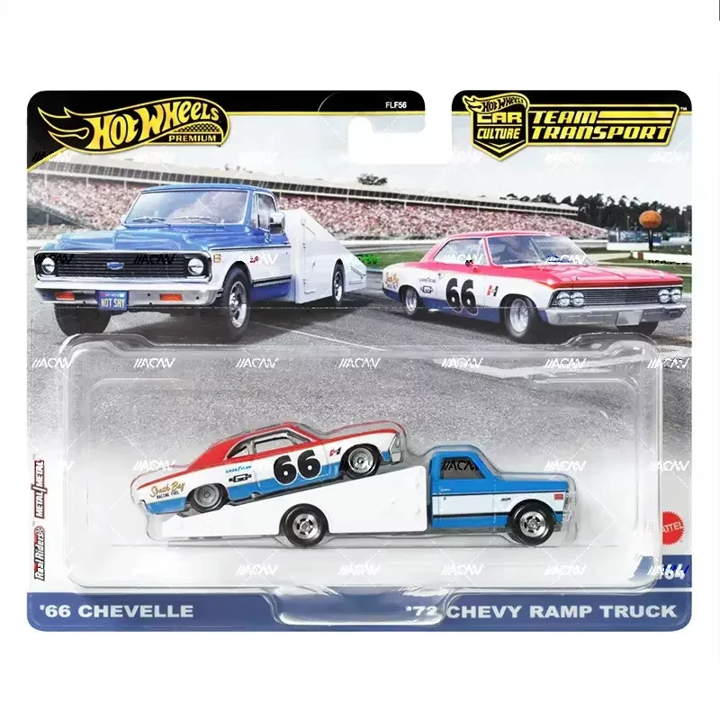 Genuine Hot Wheels Car Culture Premium Model Team Transport Fiat Abarth Plymouth Cuda Chevy Truck 1/64 Boys Toys Sakura Sprinter