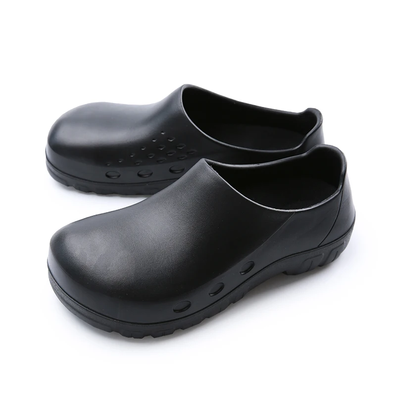Chef  Cafeteria Anti Slip Waterproof Anti Impact Aluminum Toe Shoes Hotel Work Shoes Kitchen Safety Shoes