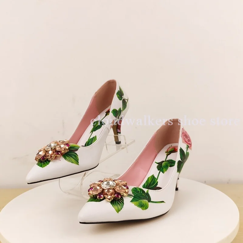 

Concise Suede Cross Strap Sexy Peep Toe Sandals Gorgeous Gemstone Rhinestone Heel Women's Summer Themed Wedding Gladiator Sandal