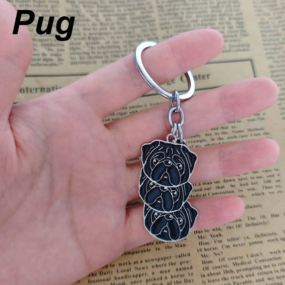 Jack Russell Terrier Dog Keychain Animal Boxer Pug Key Ring Cute Unique Classmate Gift