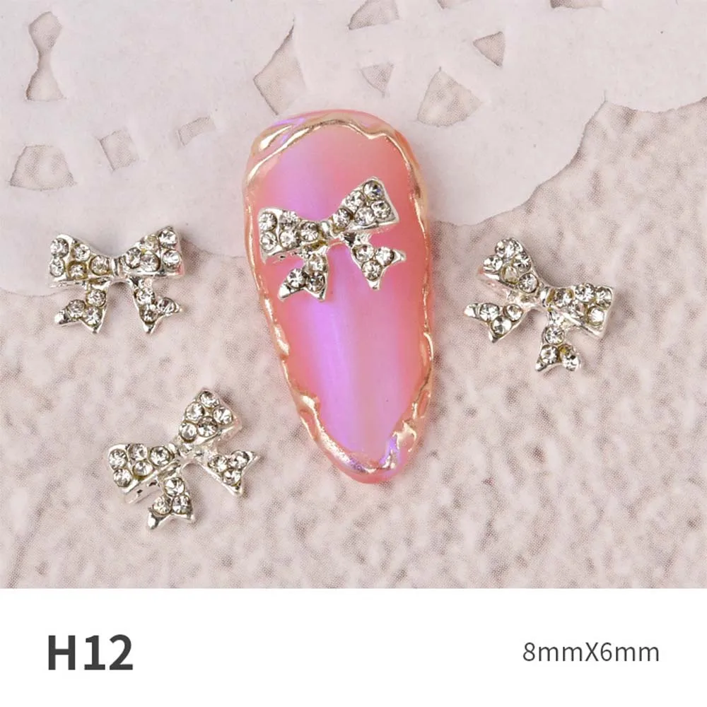 

3D Shiny Bowknots Super Flash Glass Stone Diamond Bow Nail Rhinestones Crystal DIY Nail Art Decorations Nail Jewelry