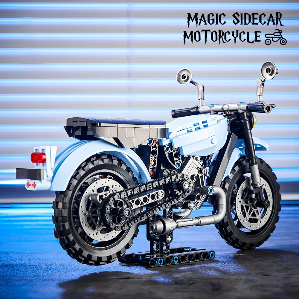 In stock games ideas Sidecar Hagrid Motorcycle MOC Building Blocks harry display Vehicle Model Anime Toy Gift set Kids 76443