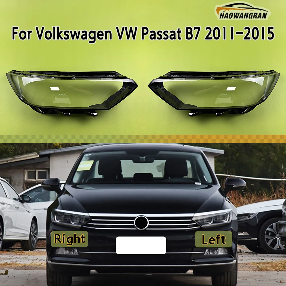 

For Volkswagen VW Magotan B8 2017 2018 2019 LED Front Headlamp Cover Transparent Lampshade Plexiglass Replace Original Lens