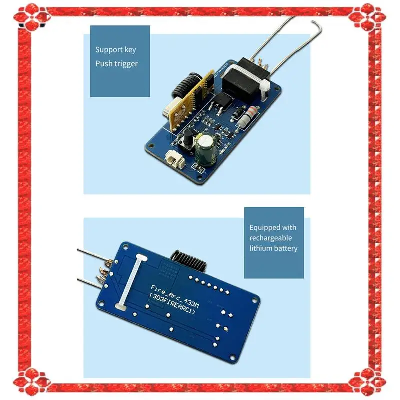 تسليم 24 ساعة DC3.7V 433 متر التحكم عن بعد قوس الشاعل مولد الجهد العالي محرك إمدادات الطاقة لوحة تحكم عن بعد مع LED #6