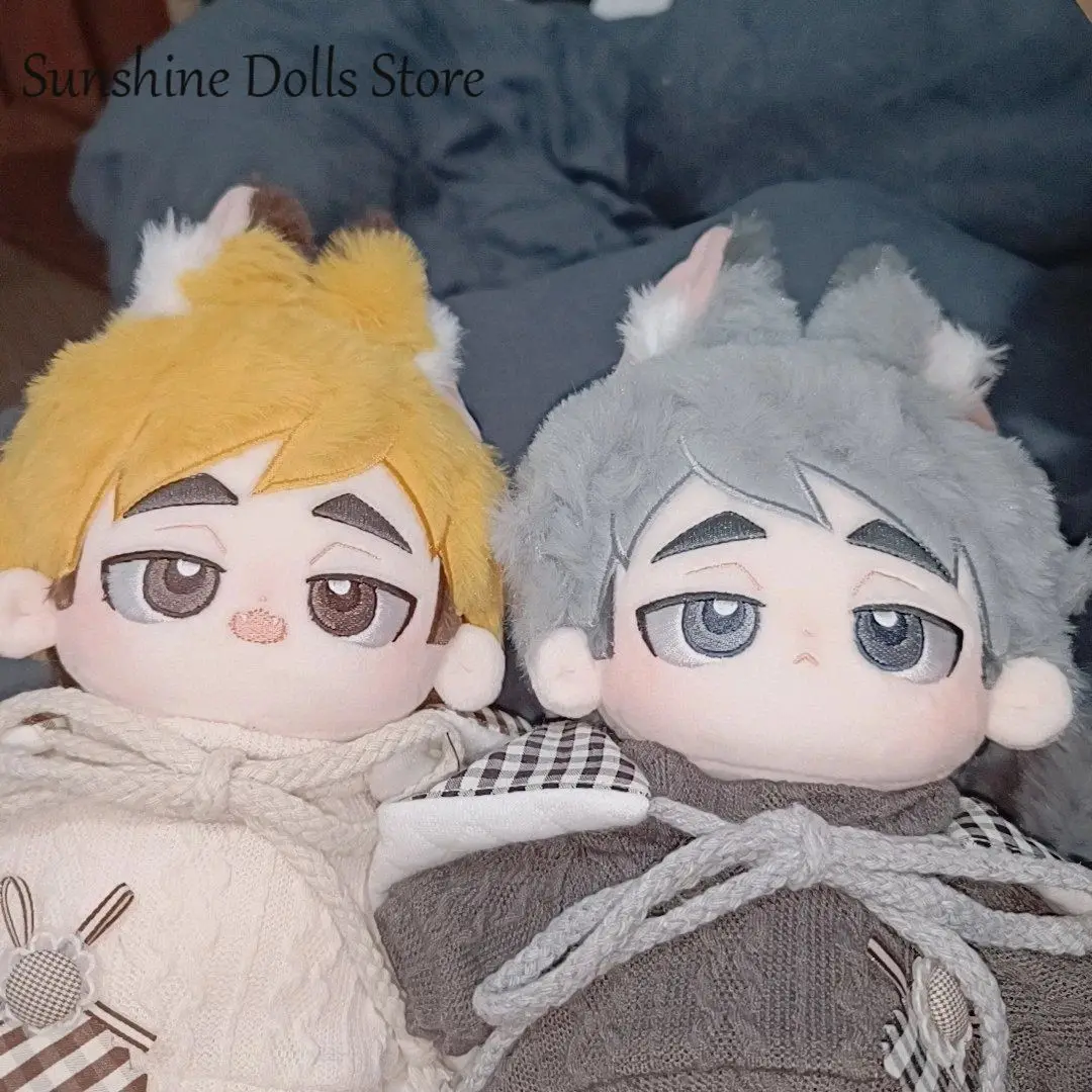 Anime Miya Atsumu Miya Osamu Kawaii Animal oreille coton poupée peluche Cosplay peluche oreiller Figure mascotte jouets 20CM cadeaux d'anniversaire