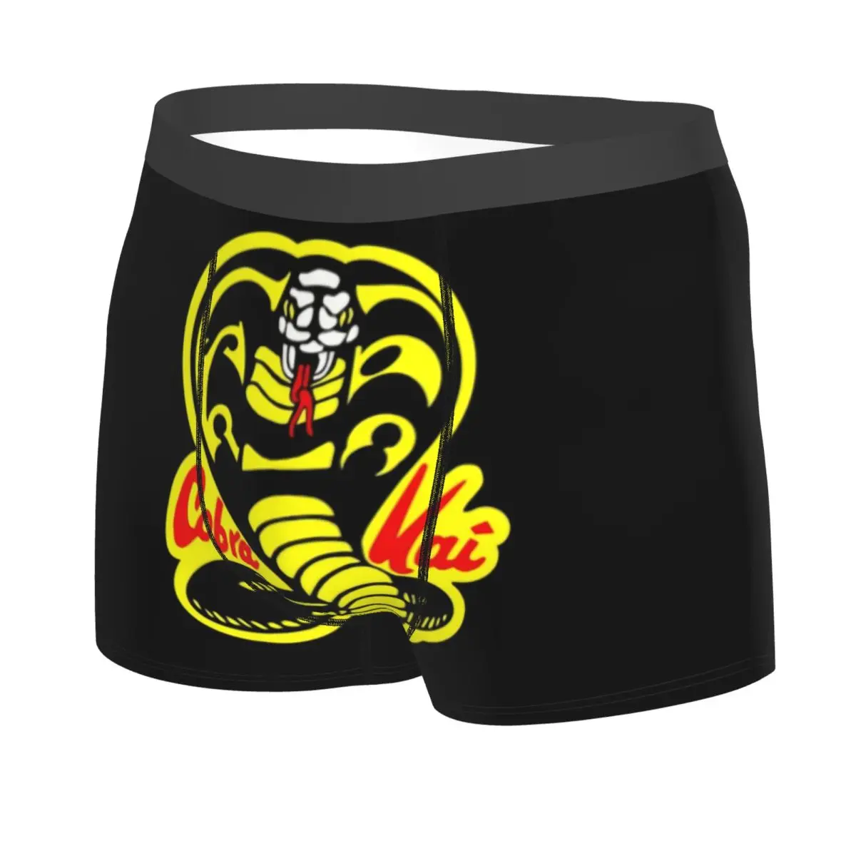 Custom Sexy Cobra Kai Boxers Shorts Underpants Male Stretch Briefs Underwear