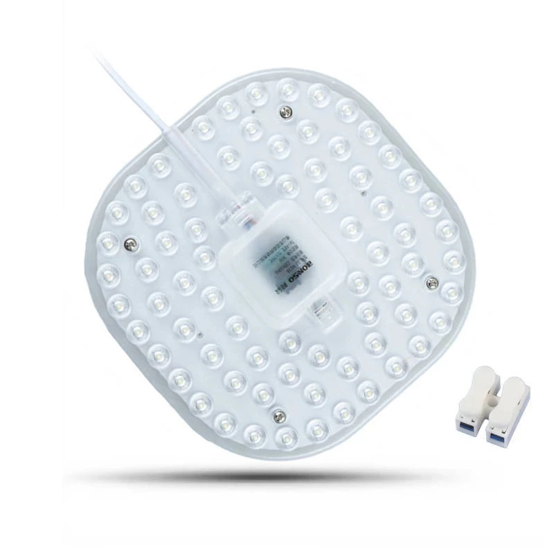 PANEL de anillo de luz LED circular, tablero de techo cuadrado, SMD, 12W, 18W, 24W, 36W, CA 220V, 230V, 240V