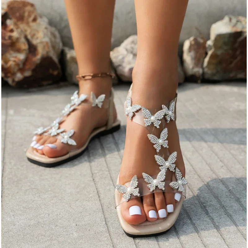 

2025 New Fashion Flat Woman Shoes Retro For Soft Women's Sandals Casual Flat Footwear Female Sandal Women Shoe Flats